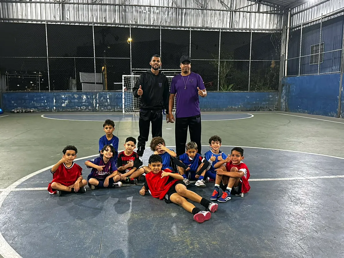 Turma de treino com os professores
